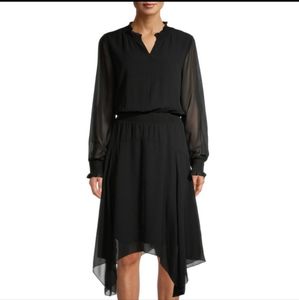 Time And Tru Handkerchief Hem Long Sleeve Dress